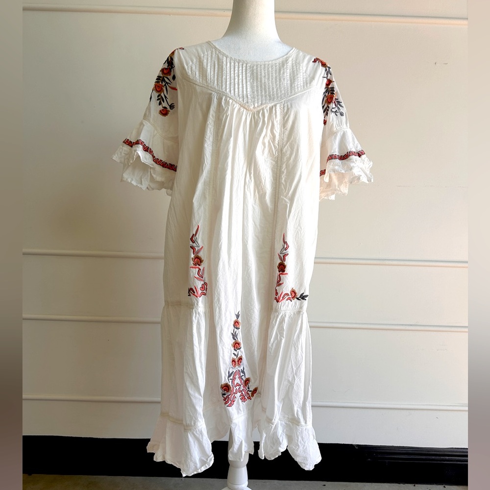 Brass & Roe embroidered white dress Bohme